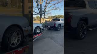 Towing A Car With An All Electric Truck! ️