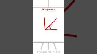 How To Draw 45 Degree Arc #chickenartsvideo #shorts #tiktok