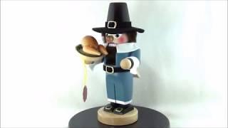 S1980 Steinbach Pilgrim with Turkey Chubby Nutcracker