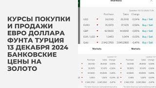 РЕАЛЬНЫЕ КУРСЫ ПОКУПКИ И ПРОДАЖИ ЕВРО ДОЛЛАРА ФУНТА СЕГОДНЯ 13 ДЕКАБРЯ 2024 ТУРЦИЯ ЦЕНЫ НА ЗОЛОТО