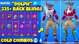 NEW "DOLPH" SKIN Showcased With 225+ BACK BLINGS! Fortnite Battle Royale (BEST DOLPH SKIN COMBOS)