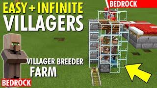 *EASY* 1.18+ INFINITE VILLAGERS! (Villager BREEDER FARM) - Bedrock - Minecraft