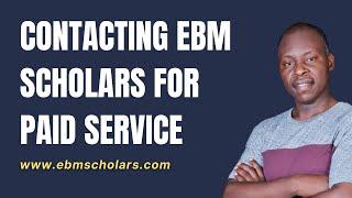 Contacting EBM SCHOLARS for Paid Services (E-Mail and WhatsApp)