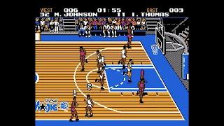 Tecmo NBA Basketball (NES Game) - All-Star Game Longplay