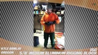 ISC 5/8" Medium Aluminum Rigging Block - TreeStuff.com Customer Kyle Armijo's Review In The Field