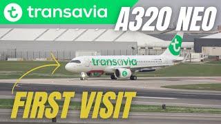 First A320NEO Transavia landing & Takeoff at Lisbon Airport