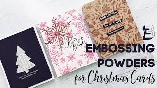 Top 3 Embossing Powders for Christmas Cards | WOW! Embossing