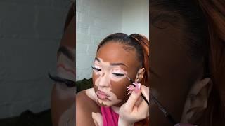 MAQUILLAGE SIMPLE POUR PEAUX NOIRES VITILIGO #shorts #makeup #makeuptutorial #makeupmelanin