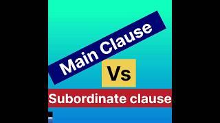 Main Clause Vs Subordinate Clause@manjusteachings #english #grammar #shorts #clause