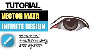 Tutorial vector mata Infinite design | VECTOR ART ROBERT DOWNEY (STEP BY STEP)