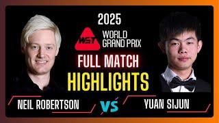 Neil Robertson vs Yuan Sijun Full Highlights | World Grand Prix 2025 | #snooker2025 | #snooker |#wst