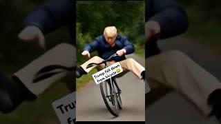 "Trump Falls Off His Bike – Must-See Moment!"#funny #ai #riddles  #trump #shorts #viral