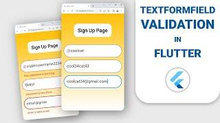  How to Validate Text Input in Flutter using the TextFormField Widget.