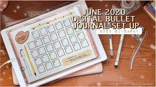 PLAN WITH ME | JUNE 2020 Digital Bullet Journal Setup (++FREE PRINTABLES) ️