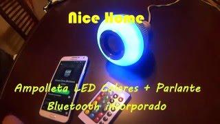 Ampolleta Led Colores c/ control Remoto y Parlante Incorporado - Nice Home Chile