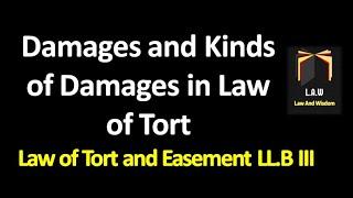 Damages and Kinds of Damages || Law of Torts and Easement