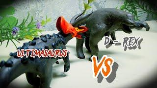 Ultimasaurus vs D - Rex / Claymotion fight