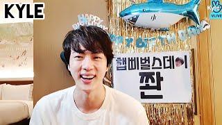 [Озвучка by Kyle] Трансляция Джина в день рождения на Vlive "Jin's birthday!&Super TunaShowcase"