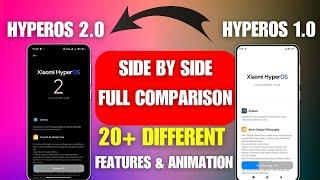 HyperOS 2.0 Vs HyperOS 1.0 Side By Side Full Features Comparison & 20+ Different Features/Animation