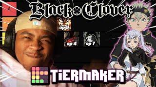 Black rover is low tier??? (Ranking black clover op PART 1)| Black clover anime opening tier list