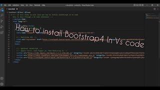 How to Install Bootstrap4 Extension in VS code | How to Use Bootstrap4  in VS code