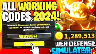 *NEW* ALL WORKING CODES FOR TOWER DEFENSE SIMULATOR IN 2024! ROBLOX TOWER DEFENSE SIMULATOR CODES