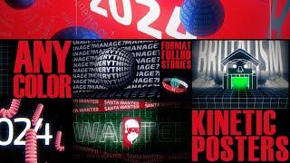 Kinetic Christmas Posters | After Effects template