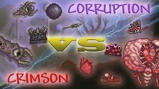 Corruption vs. Crimson // Guide & Comparison // Terraria 1.3.2