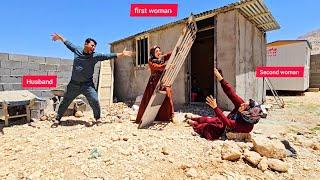 husband's sacrifice to free his second wife from misery, eliminating the first wife