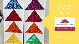 Watch Me Wednesday Episode Watch Me Wednesday - Episode  165 - Paper Piecing Flying Geese Tutorial