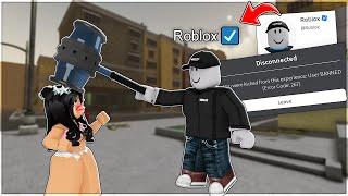 BANNING HACKERS as ROBLOX account in Da Hood