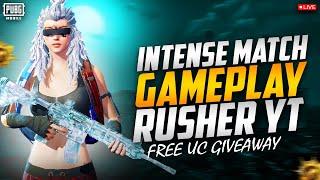 Pubg Live With Rusher YT I Intense gameplay #youtubeshorts  #pubgmobile #shortslive