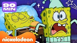 SpongeBob | Nocne przygody SpongeBoba przez 90 minut  | Nickelodeon Polska