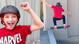 Ryden's First Ollie Down A Wall!