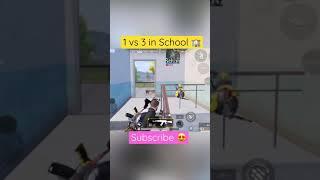 1 vs 3 in School  | 4v1 Gaming | #shorts #bgmi #pubg