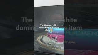 The titanium white dominus is in the item shop  | roket league
