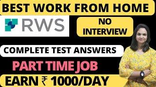 Best Part Time Job| Work From Home jobs 2024| No interview job|Freshers job|