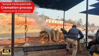  Cremation process at  Pashupatinath temple  Kathmandu NEPAL