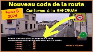 TEST New highway code 2024-2025 in accordance with the new reform FREE n°108