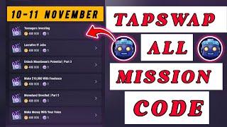 TapSwap 10-11 November All Video Code | TapSwap 10-11 november All Mission Code