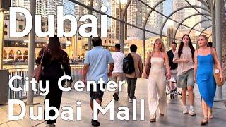 Dubai [4K] Amazing City Center, Burj Khalifa, Dubai Mall Walking Tour 