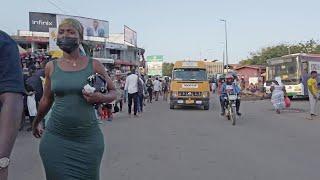 4K BUSY MARKET GHANA ACCRA MAKOLA AFRICAN WALK VIDEOS