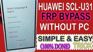 HUAWEI SCL U31 frp bypass without pc / HUAWEI SCL u31 frp bypass / huawei y6 frp bypass