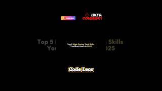 Top 5 High-Paying Tech Skills Learn in 2025 #ytshorts #shorts #viralvideo #shortsfeed #tech #resume