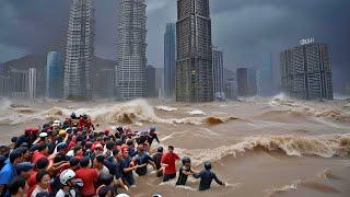 Houses Under Water 3 Meters Deep! People Are Looking for the Missing in Tears! Flooding in China