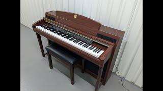 YAMAHA CLAVINOVA CLP-270 DIGITAL PIANO AND STOOL IN MAHOGANY FINISH stock #24538