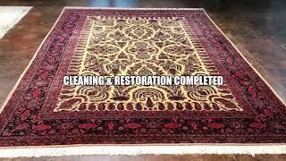 Antique Persian Rugs Damaged from Carpet Cleaner | Rug Restoration Completed