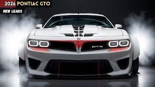 The 2026 Pontiac GTO Is BACK – And It’s a BEAST!
