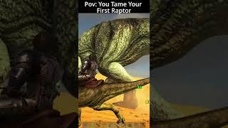 POV: You Tame Your First Raptor #gaming #arksurvivalevolved #funnygaming #dinosaur