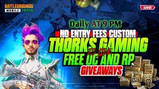 The Ultimate Gaming Experience: THORKS Goes Live with Unlimited UC Giveaway Customs#bgmi